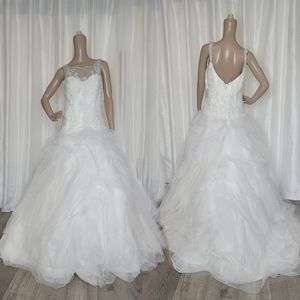 La Sposa only tried on size 12 ball gown princess tulle beaded wedding dress